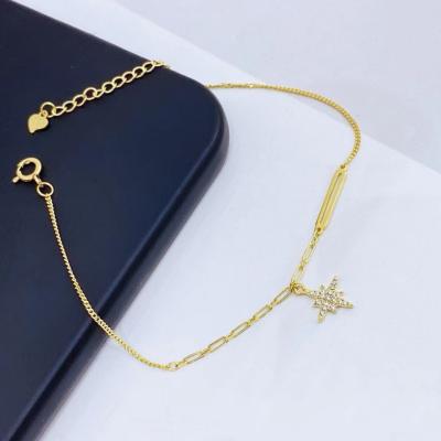 China Tasty Bracelet 925 Sterling Silver Adjustable Bracelets Gold 9YL01K Thin Zirconia FASHIONABLE Chain Bracelet for sale