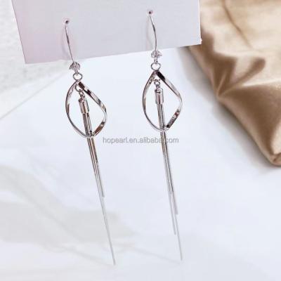 China FASHIONABLE Tassel Earrings 9EL17B Silver 925 Sterling Hook Earring Lady Trendy Jewelry for sale