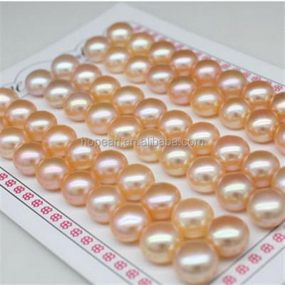 China For Earrings Pendants Jewelry Making Pink Freshwater Pearl Half Hole Button LPB42 Beads For Earrings Pendant Pearls Jewelry Making for sale