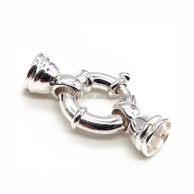 China SSK08 Spring Clasp For Jewelry 925 Sterling Silver Spring Ring Clasps SSK08 Gemstone Bead Necklace Bracelet DIY for sale