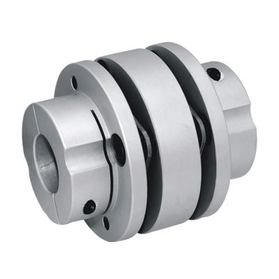 China Hotels CLT Double Diaphragm Stepped Aluminum Alloy Servo Motor Coupling Screw Clamping Diaphragm Coupling for sale