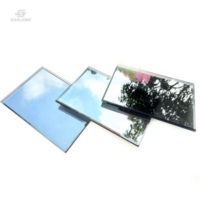 China Sanjing Transition Glass Courtyard Super Silver Glass Mirror Shower Panel for sale