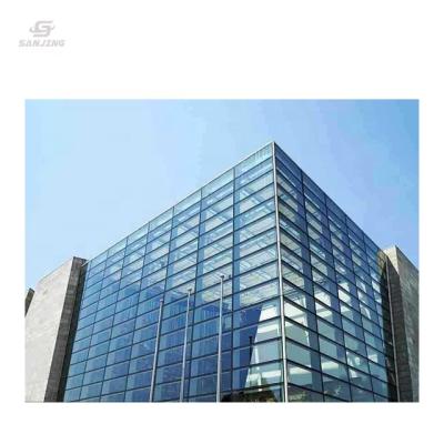 China Sanjing Modern Aluminum Curtain Easy Install Visible Curtain Wall for sale