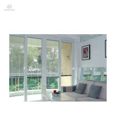 China Sanjing scam blanca presianas pvc aluminiomodel folding modern ventanas screen correderas ventanas for sale