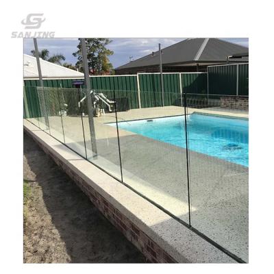 China Sanjing Modern Glass Ce Certified High Quality Glass Swimming Pool Fence 12mm for sale