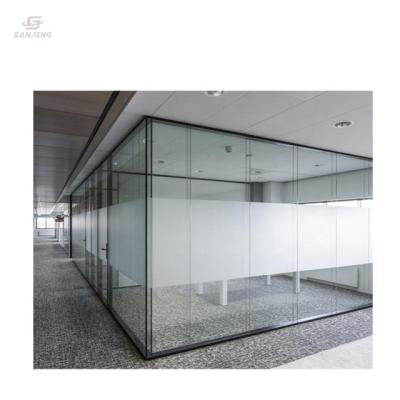 China Yard Sanjing Ce CCC Certified Aluminum Glass Interior Wall Office Partition for sale