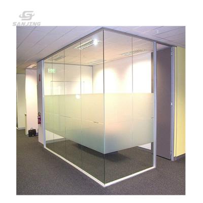 China Modern Glass Workstation Sanjing Ce Certified CCC Partition Walls Glass for sale