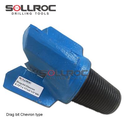 China 305mm Chevron Step Drag Bits para perfuração de areia de argila à venda