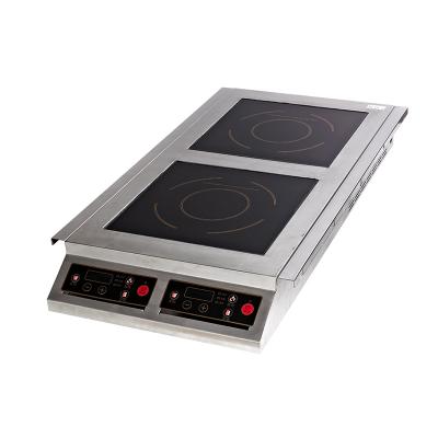 China Hotel Competitive Price Stainless Steel Body Knob Control Timer Induction Cooker 3000W 2 Burners for sale