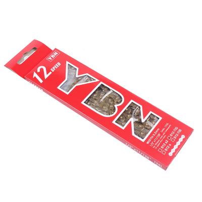 China High Quality Gold Taiwan YBN 12 Speed ​​Bicycle Chain With 12S Magic Clasp for sale