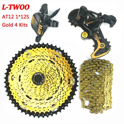 China Aluminum Clutch Lever LTWOO AT12 MTB Mountain Bike Mountain Bike Groupset 12 Speed ​​Rear Derailleur 52T YBN Cassette 52T YBN Gold For Shimano for sale