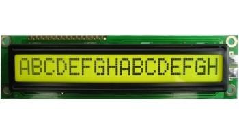 China STN Yellow Green 16 X 1 Character Lcd Display Module Rohs Compliant for sale