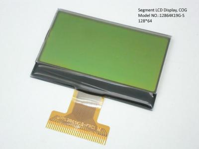 China Yellow or Blue Background Segment LCD Display 128 * 64 , 7 segment digital display for sale