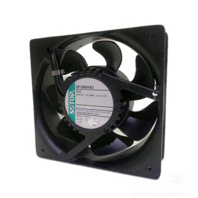 China Hotels 180X180X60mm Metal Impeller Ball Bearing Axial Flow Low Voice Ac Axial Fan CE/UL/ROHS/IP55 Approved for sale