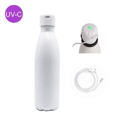 China New 355ml Fahion Smart Sport Stainless Steel UV Water Bottle Water Viable UV Purifier Bottle for sale