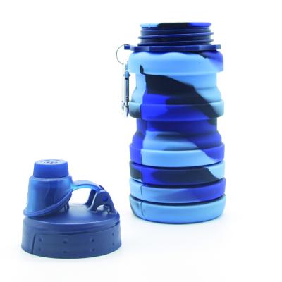 China Viable Collapsible Silicon Wholesale Private Label BPA Free Silicone Water Bottle for sale