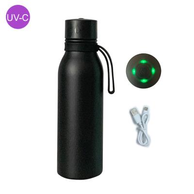 China Wholesaler Factory Price 550ml Vacuum Flask UV Light Water Bottle Stainless Steel Stocked UV Bottle for sale