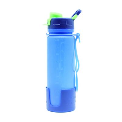 China Sustainable Sports Water Bottle Wholesale Price Silicone Bottle Outdoor Travel Beverage Recycling Folding Bottle for sale