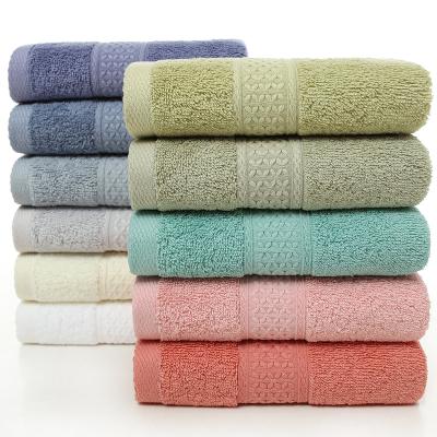 China XIAOAO pure cotton child safe wholesale pure cotton simple towel bath towel set hotel color can customize company logo for sale