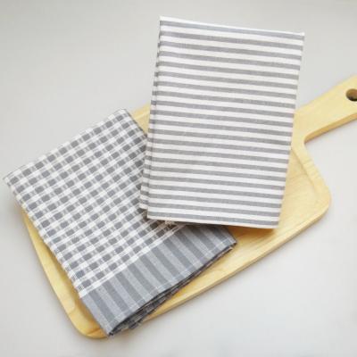 China XIAOAO Compressed Hot Selling Gray Striped Towels, Meal Mats, Kitchen Towels for sale