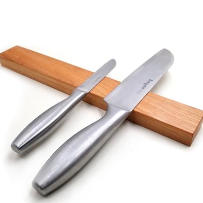 China Simple Sustainable Cherry Wood Custom Knife Holder Kitchen Storage With Magnetic Knife Holder for sale