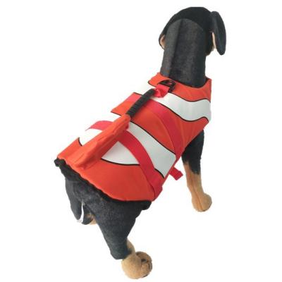 China Amazon Fashion Dog Life Jacket Safety Reflective Adjustable Pet Viable Hot Selling Swimming Vest With Handle for sale