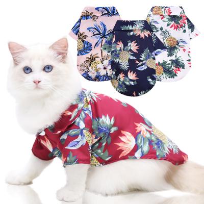 China Hawaiian Pattern Printed Polyester Dog Shirt Sustainable Pet Apparel Application Summer Equipment Accessory for sale