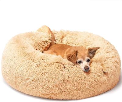 China Super Soft And Fluffy Pet Sofa And Improved Sleep, Anti-Slip Bottom, Pet Bed Travel Machine Washable (Champagne) for sale