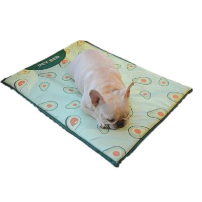 China 2021 Hot Selling Breathable Pet Sleep Mat Cushion Dog Nest Supplies New Summer Fruit Pet Dog Mat Cooler Cat Bed Pad Pet for sale