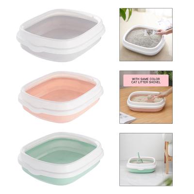 China Wholesale Plastic End Stocked Large Cat Litter Box Toilet Tray for sale