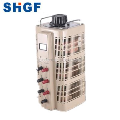 China TSGC / TSGC2 Variac 0~380V AC 3KVA Three Phase Contact Variable Transformer for sale