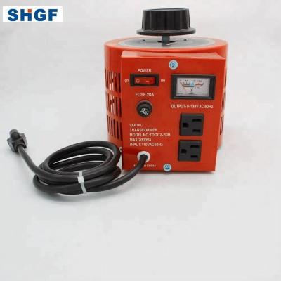 China TDGC2-2KVA Single Phase Electronic Voltage Regulator / Variac /Variable Transformer for sale