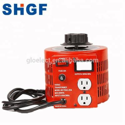 China TDGC-2KVA 220V 110V Variac Electronic Variable Transformer for sale