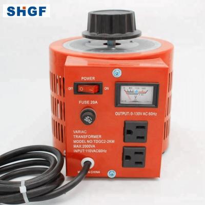 China TDGC2-2KVA single phase electronic auto variac variable transformer for sale