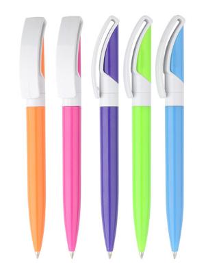 China new style promotional gift pen, in twist action, clip can be printed for sale