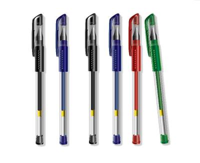 China classical gel ink pen with rubber grip, cheap price, logo can be printed for sale