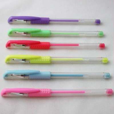 China neon gel ink pen, neon gel pen,12 colors available,good for school & office use for sale