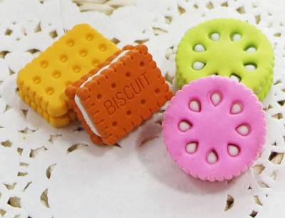 China kids promotional gift use 3D biscuit eraser from china supplier, EN71 and lhama report for sale