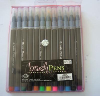 China brush tip paint water color marker in PVC pouch pakcing for sale