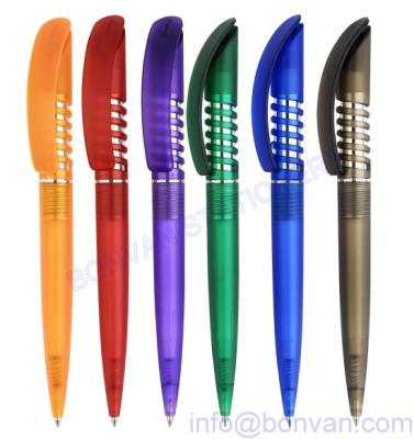 China promotional spring clip pen,special clip promotional plastic pen for sale