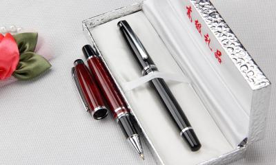 China gift box packed advertising metal roller pen,gift box metal pen for sale