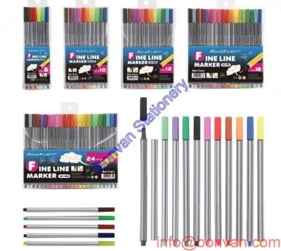 China stationery drawing fineliner set, gift fineliner marker set,customized packing and colors for sale