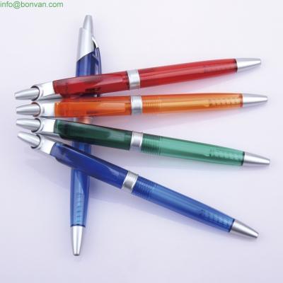 China clearn barrel gift advertising pen,assorted color plastic advertising ballpoint pen for sale