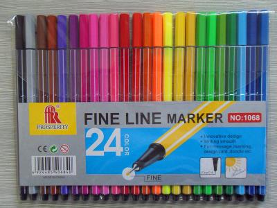 China 24 colors fineliner pen set,24pcs pack pvc bag fine liner pen set,gift pen set for sale