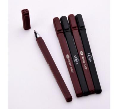 China rubber frosted square gift logo pen,rubber sprayed gift plastic ballpoint pen for sale