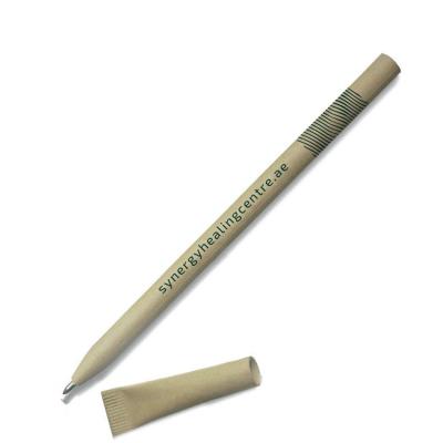 China promotional logo printed eco paper pen,green paper ballpoint pen for sale