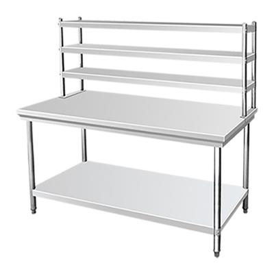 China Modern Desgin Competitive Price Tables Stainless Steel Work Tables With Under Shelf Stainless Steel Free Standing Kitchen Work Tables for sale