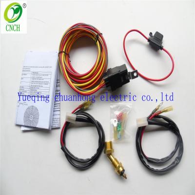 China NEW Automotive FAN WIRE WIRING INSTALL KIT 185/165 THERMOSTAT 50 Amp RELAY for sale