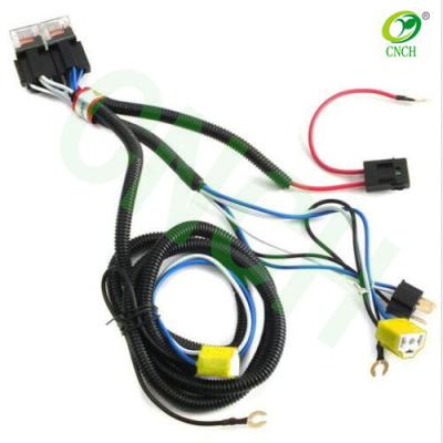 China H4 12V Automotive Headlight Relay Kit Light Bulb Fix Dim Ceramic Wiring Lights - For Courting for sale