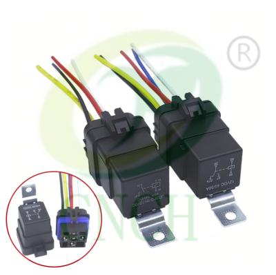 China Automobile waterproof relay with wire 40A 60A 80A 12V socket 4 feet 5 feet car modification for sale